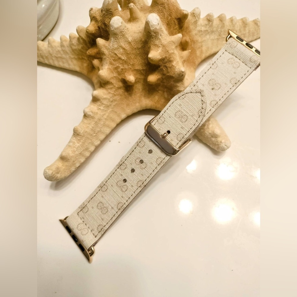 Apple Watch band upcycled from vintage GG